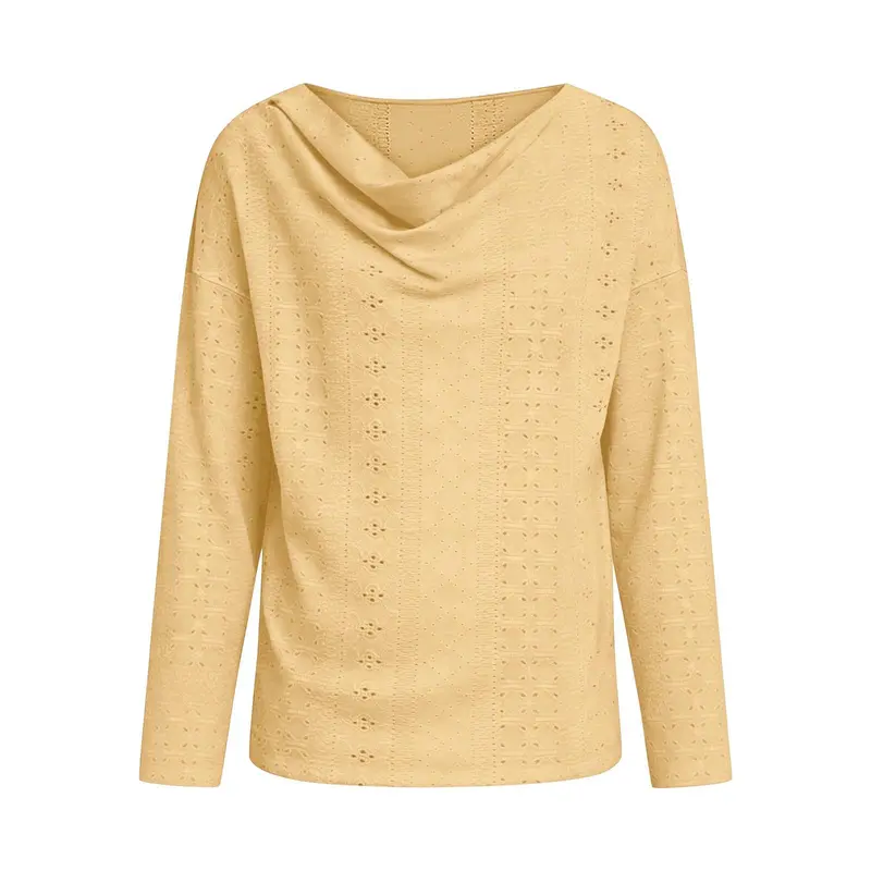 Langarm V-Neck Shirt für Damen