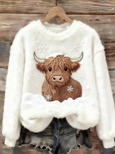 Langarmshirt mit Schneemann-Design