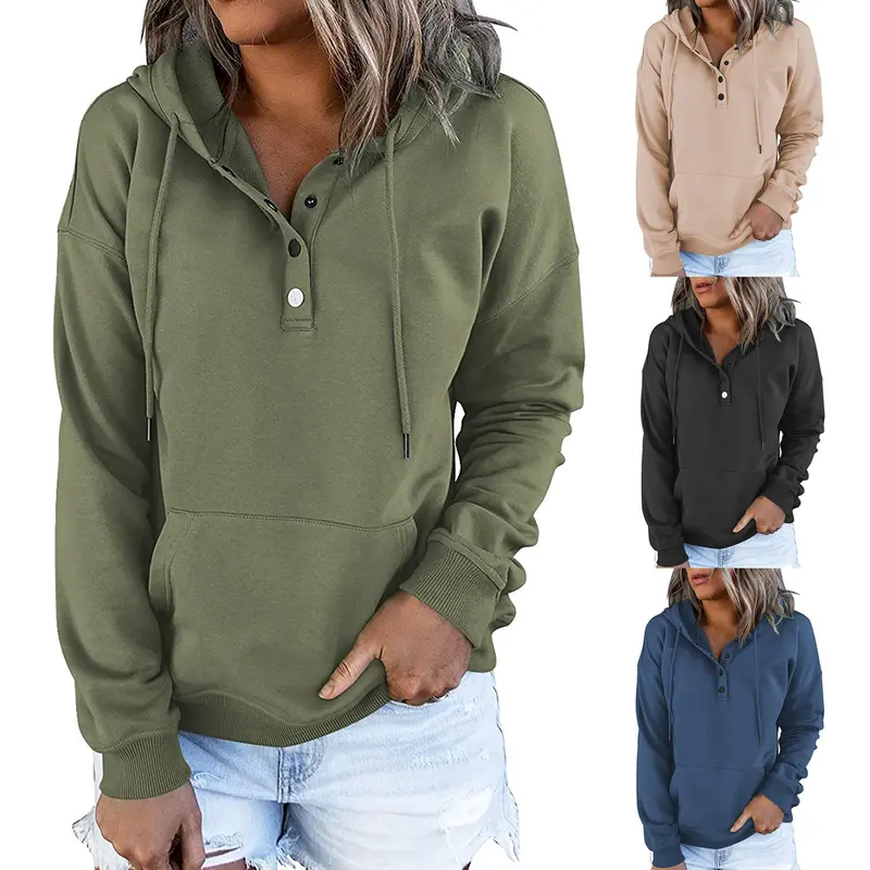 Lässiger Hoodie mit Kordelzug und Taschen