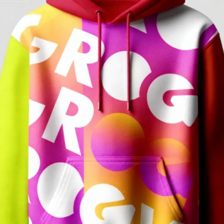 Lässiger Hoodie mit überschnittenen Ärmeln · Modell 3