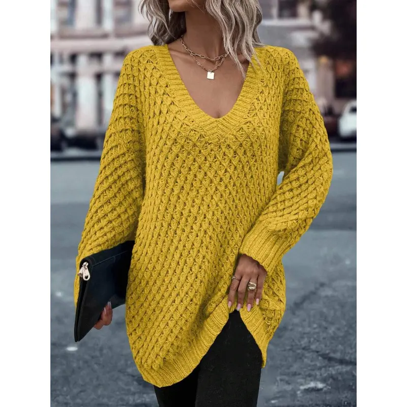 Lässiger Pullover mit extra-langen Ärmeln