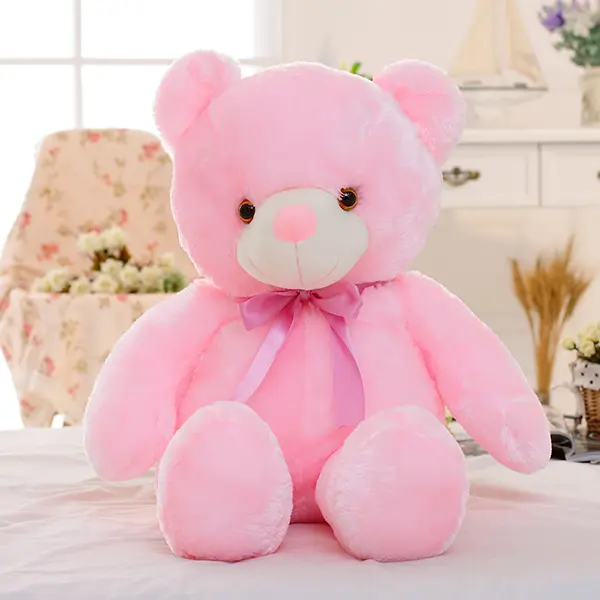 LED-Leucht-Teddybär Plüsch Rosa