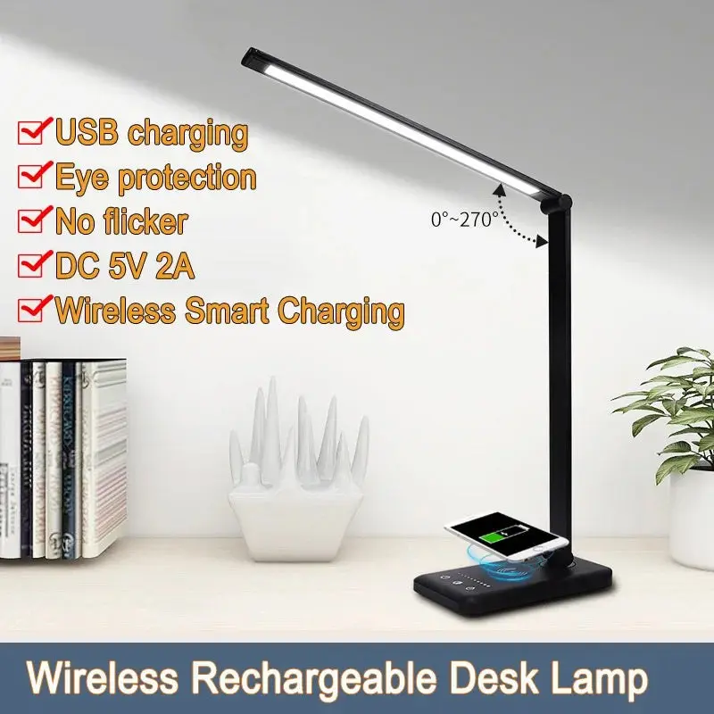 LED-Schreibtischlampe · Mit Wireless-Charger