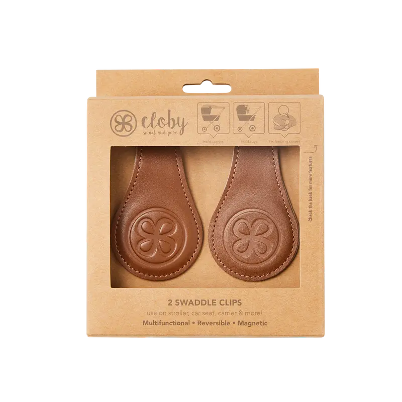 Leder Magnetclips Brown/Grey
