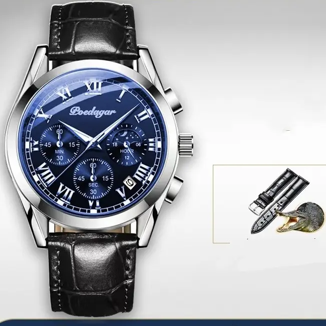 Lederarmbanduhr für Unis