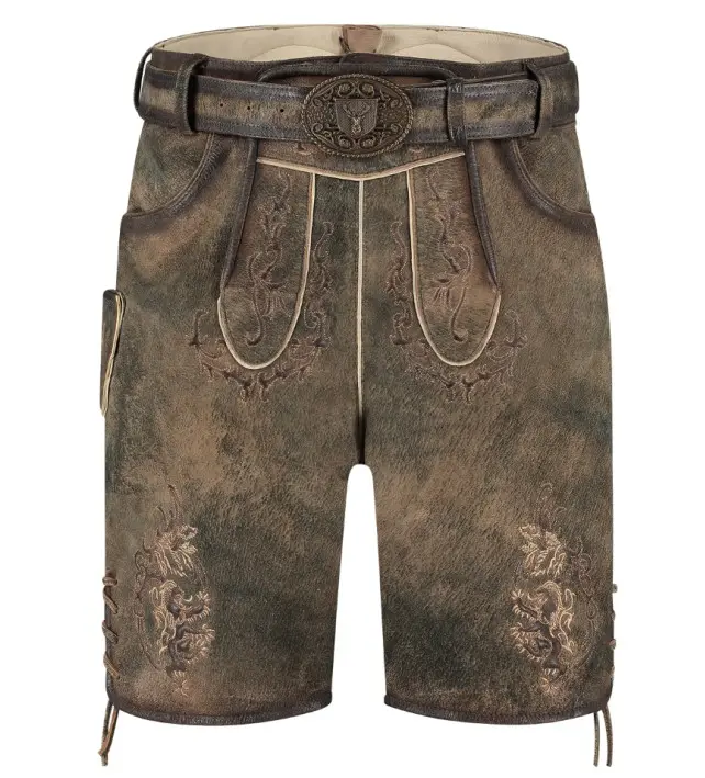 Lederhose kurz braun