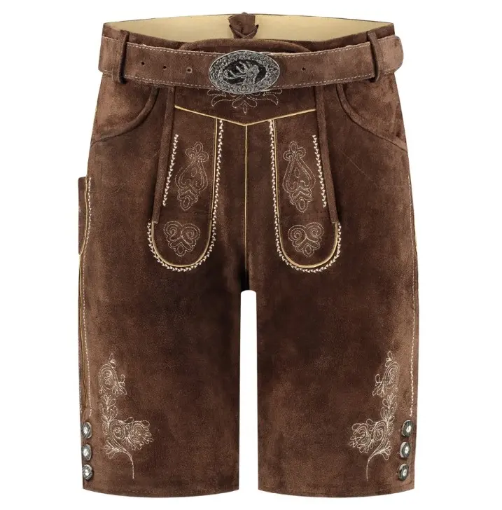 Lederhose kurz mit Gürtel