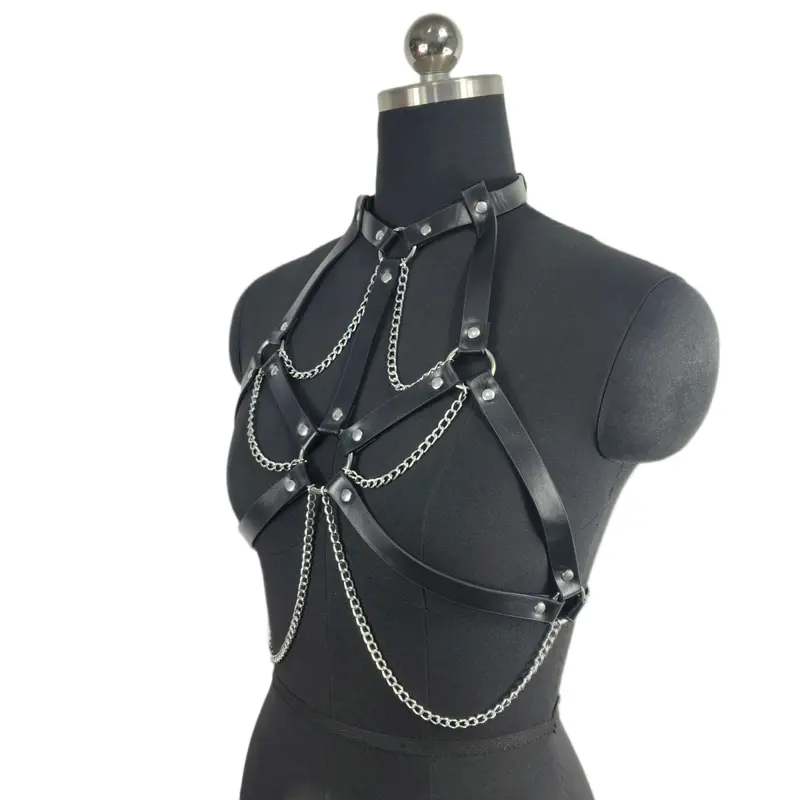 Lederriemen mit Kette für Damen