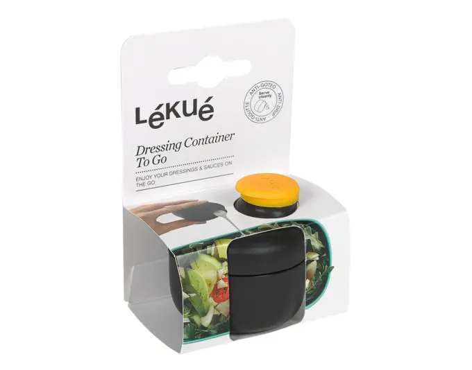 LÉKUÉ Salatsaucenbehälter To Go 50 ml schwarz