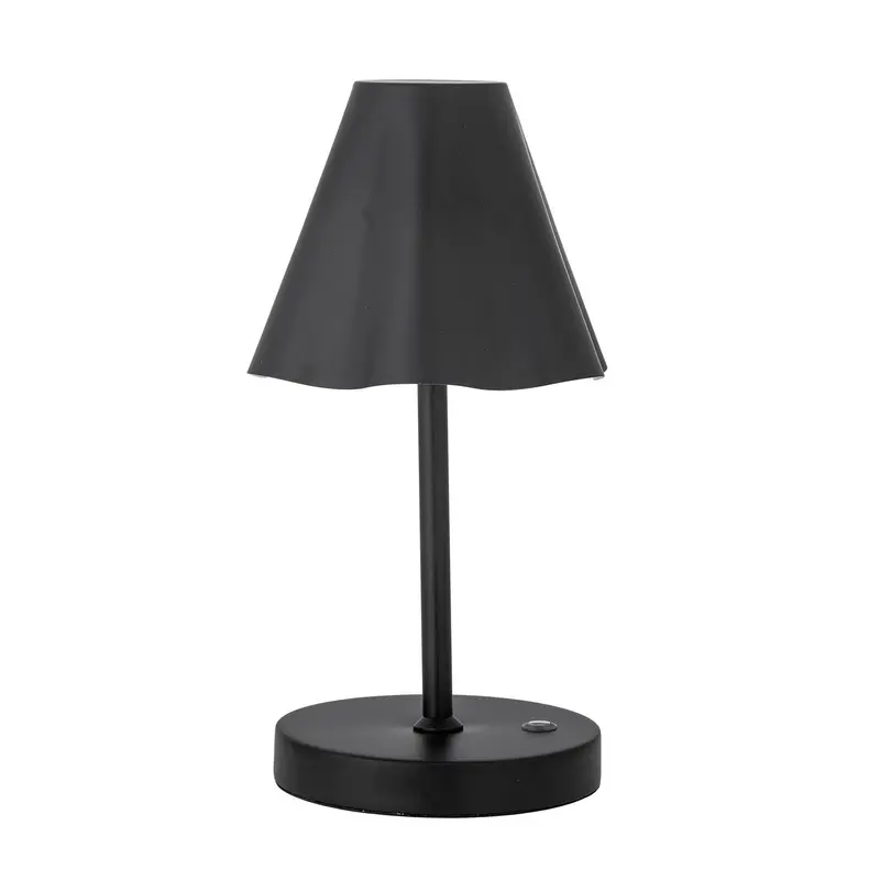 Lianna Tragbare Lamp, Wiederaufladbar, Schwarz, Metall