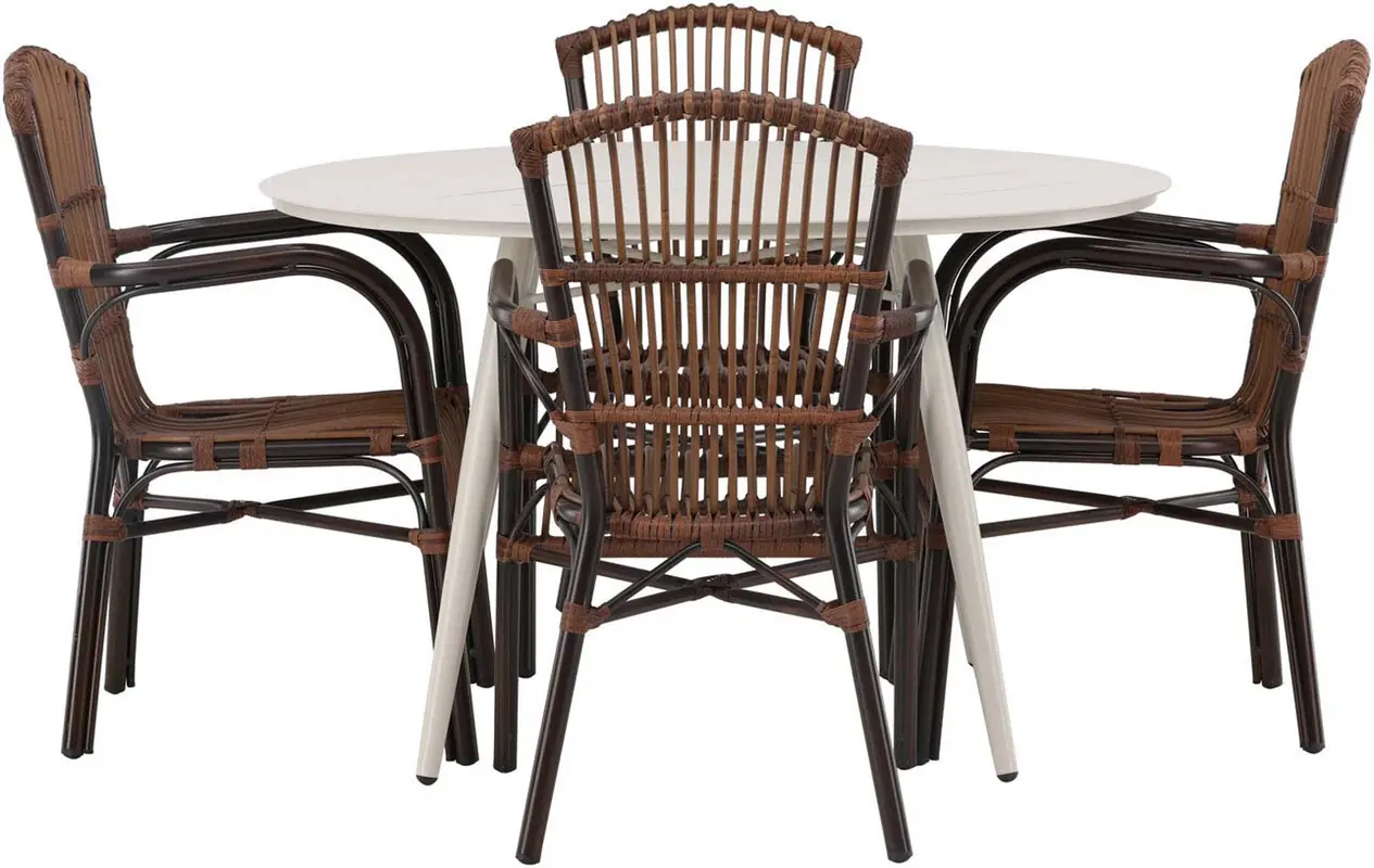 Lina Outdoor-Tischset + Galera ⌀120cm/4St.