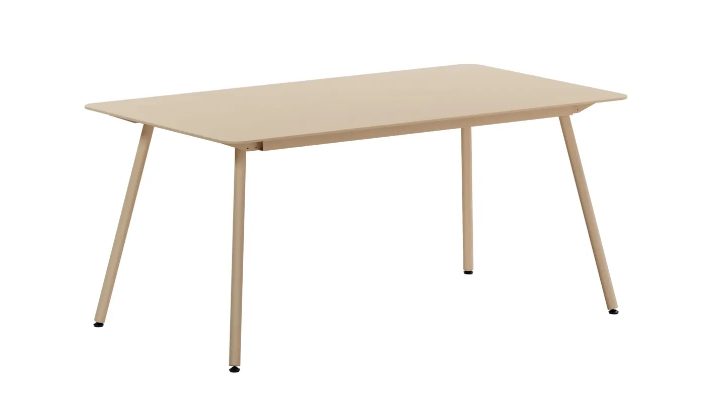 Locarno Glasfaser-Gartentisch 160x90 gerundete Ecken