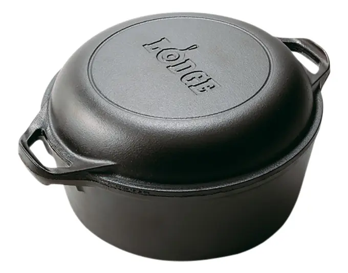 LODGE Dutch Oven Double Grilltopf mit Deckelpfanne ø 26 cm