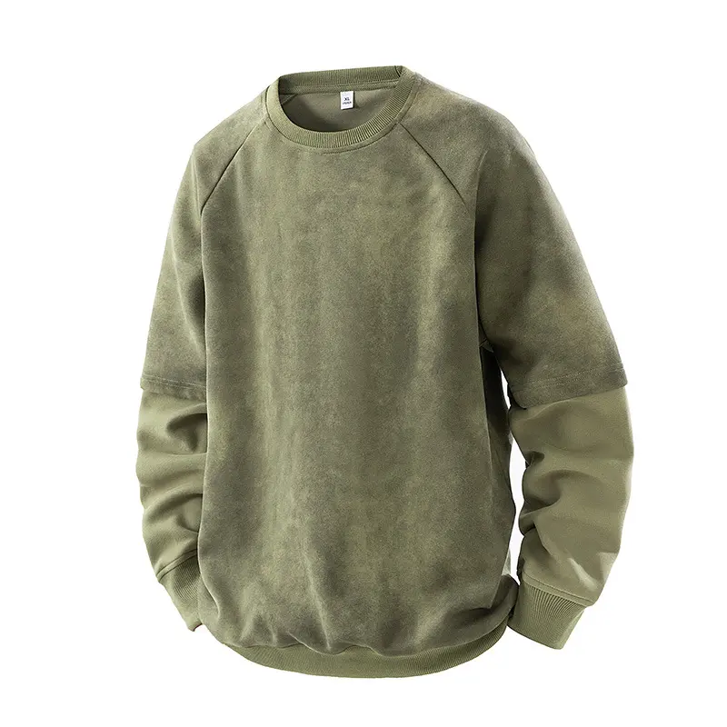 Loose-fit Camouflage Pullover mit langen Ärmeln