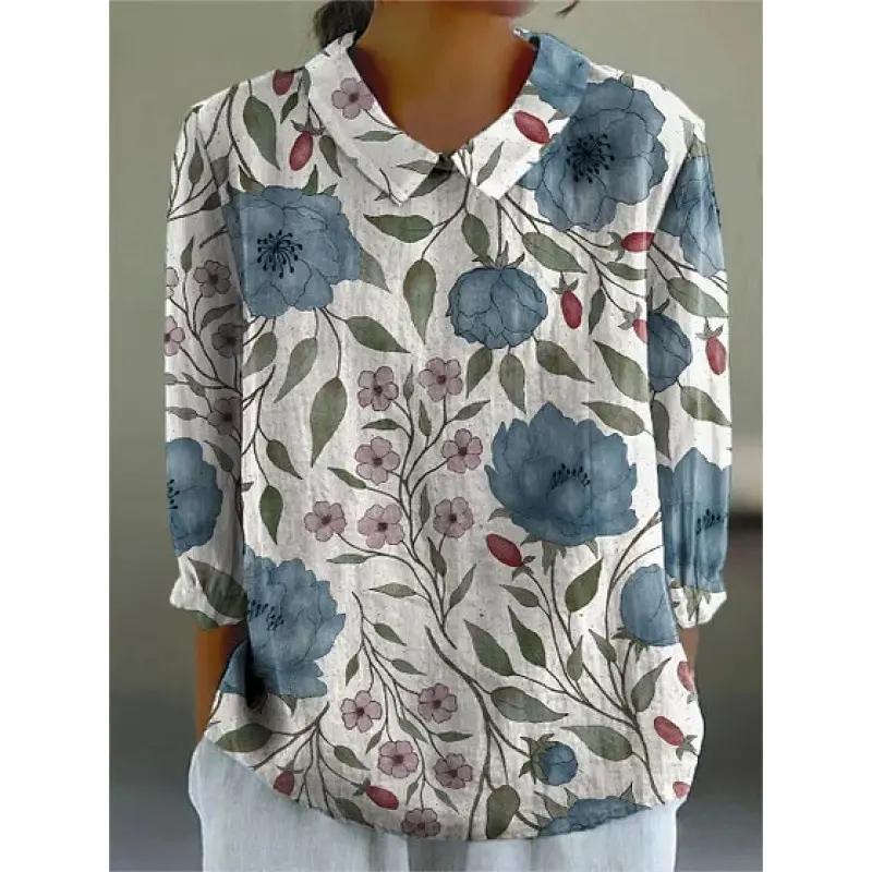 Loose Langarmshirt im Retro-Look