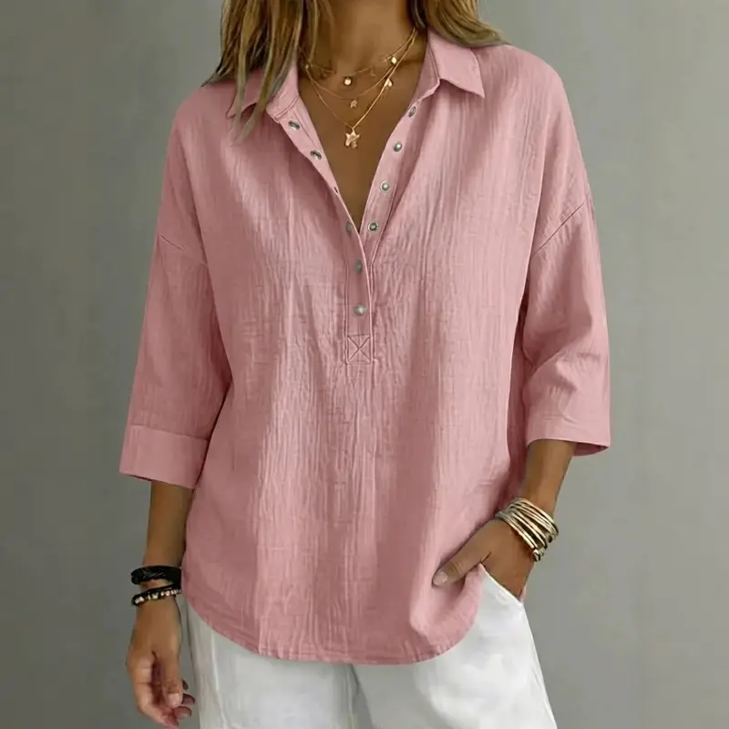 Lose Damenbluse mit Lapel