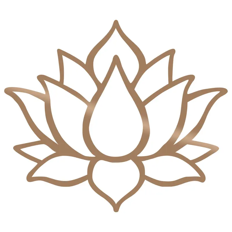 Lotus Flower 1 Wanddeko - Kupfer