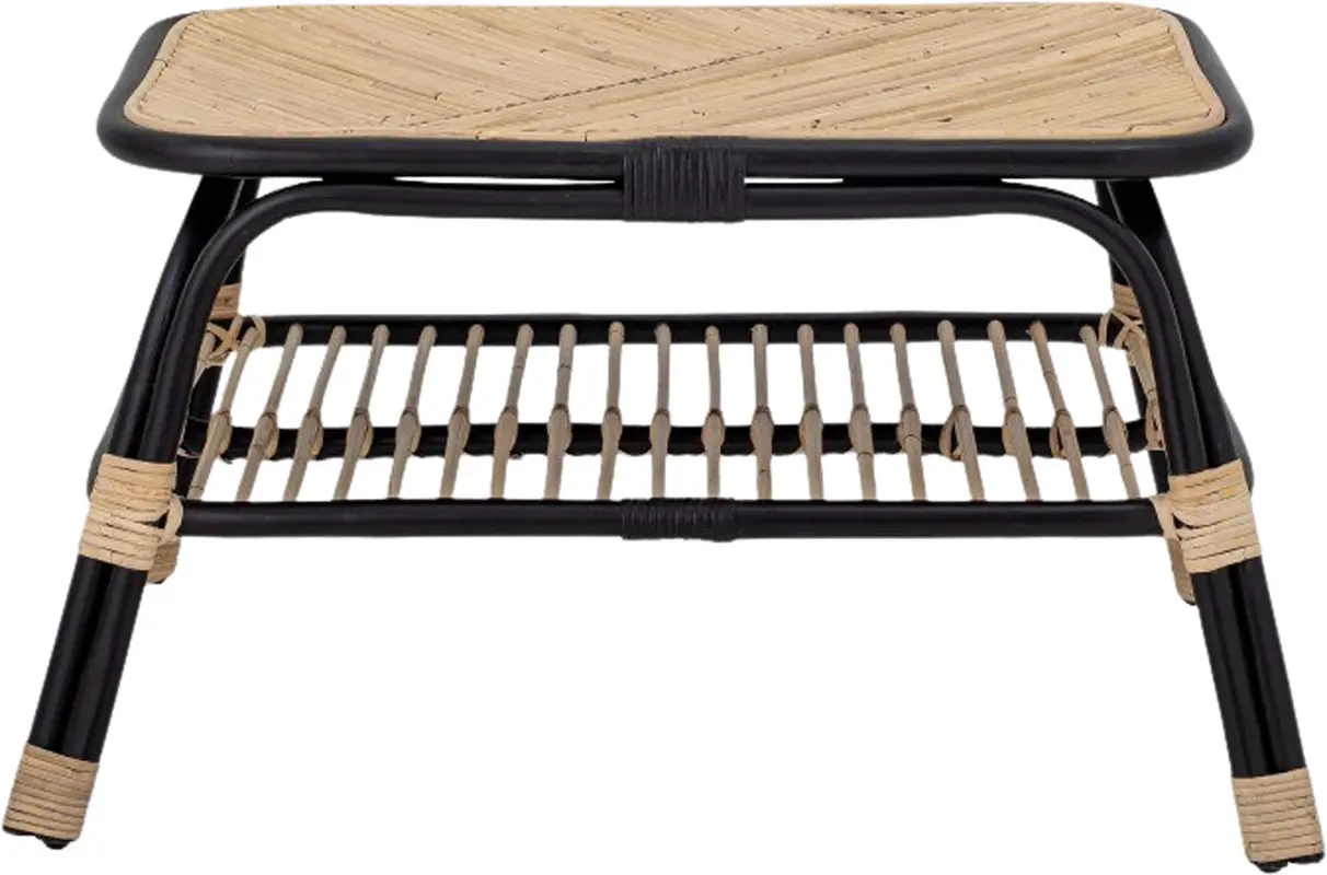 Loue Beistelltisch, Schwarz, Rattan