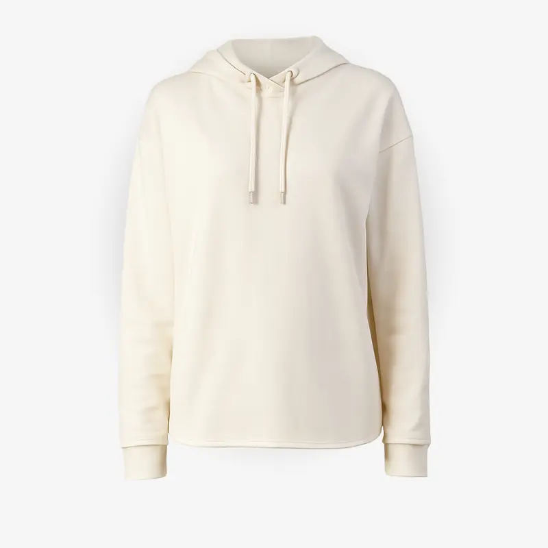 Loungewear Kapuzenpullover in Creme – lässiger Hoodie in nachhaltiger Qualität