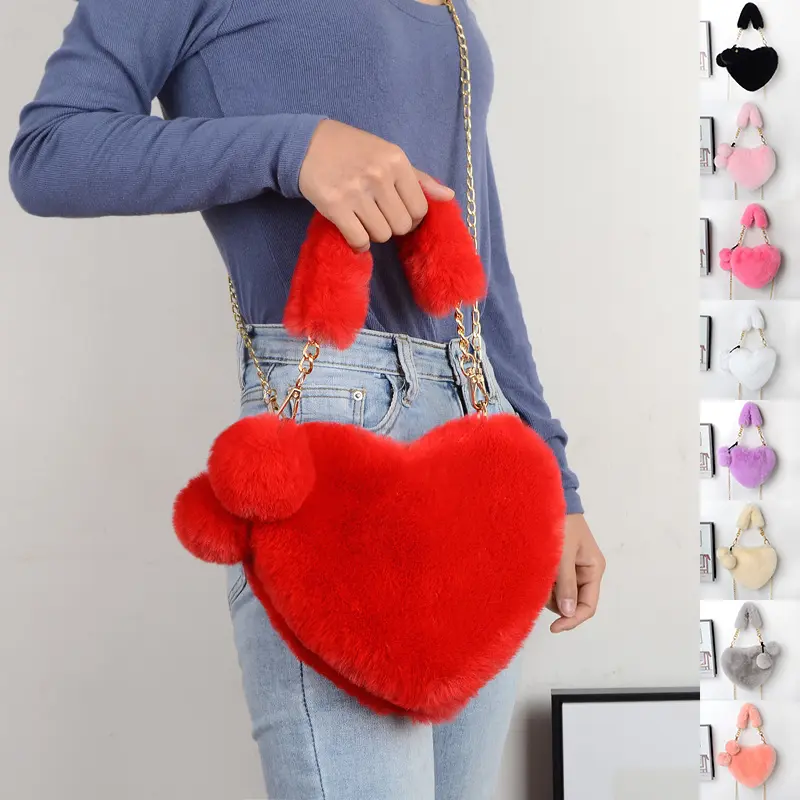 Love Bags Plüsch-Handtasche Herz