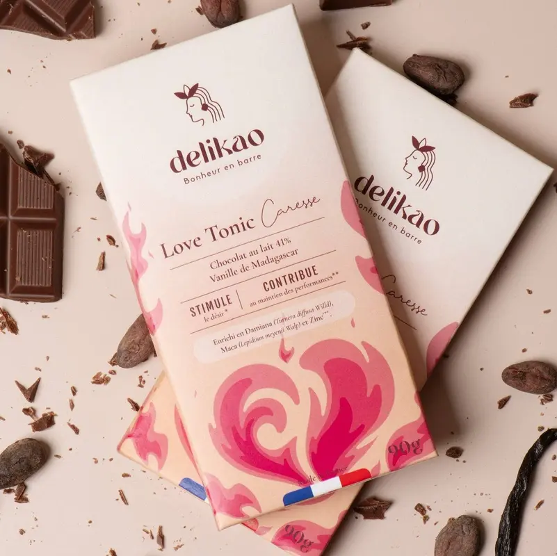 Love Tonic Caresse ™️ Kuss-Schokolade aphrodisierendes Libido 40%Vanille