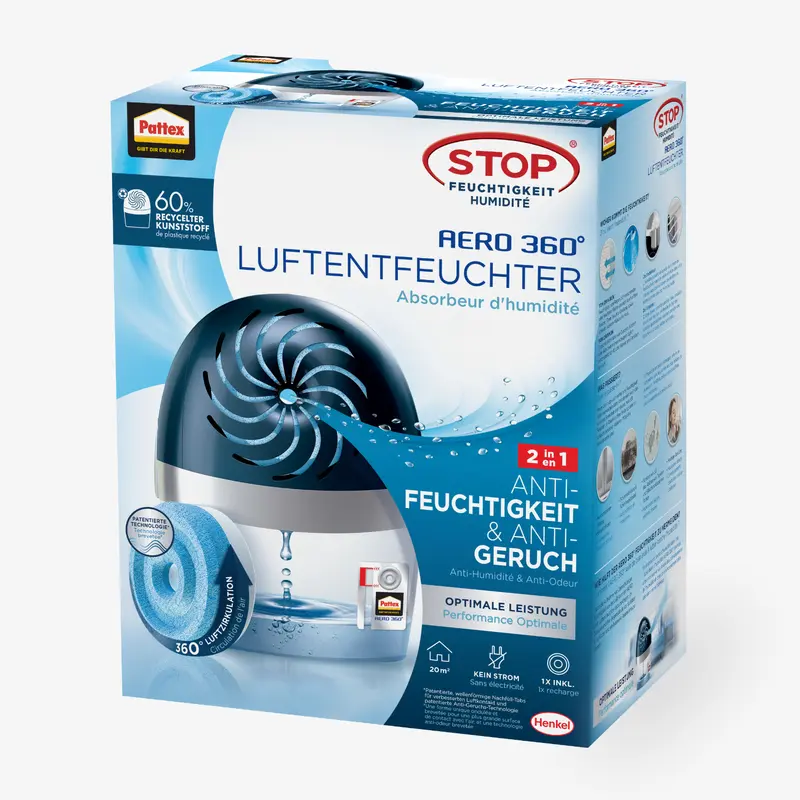 Luftentfeuchter mit AERO 360° Technologie – für ein angenehmes Raumklima