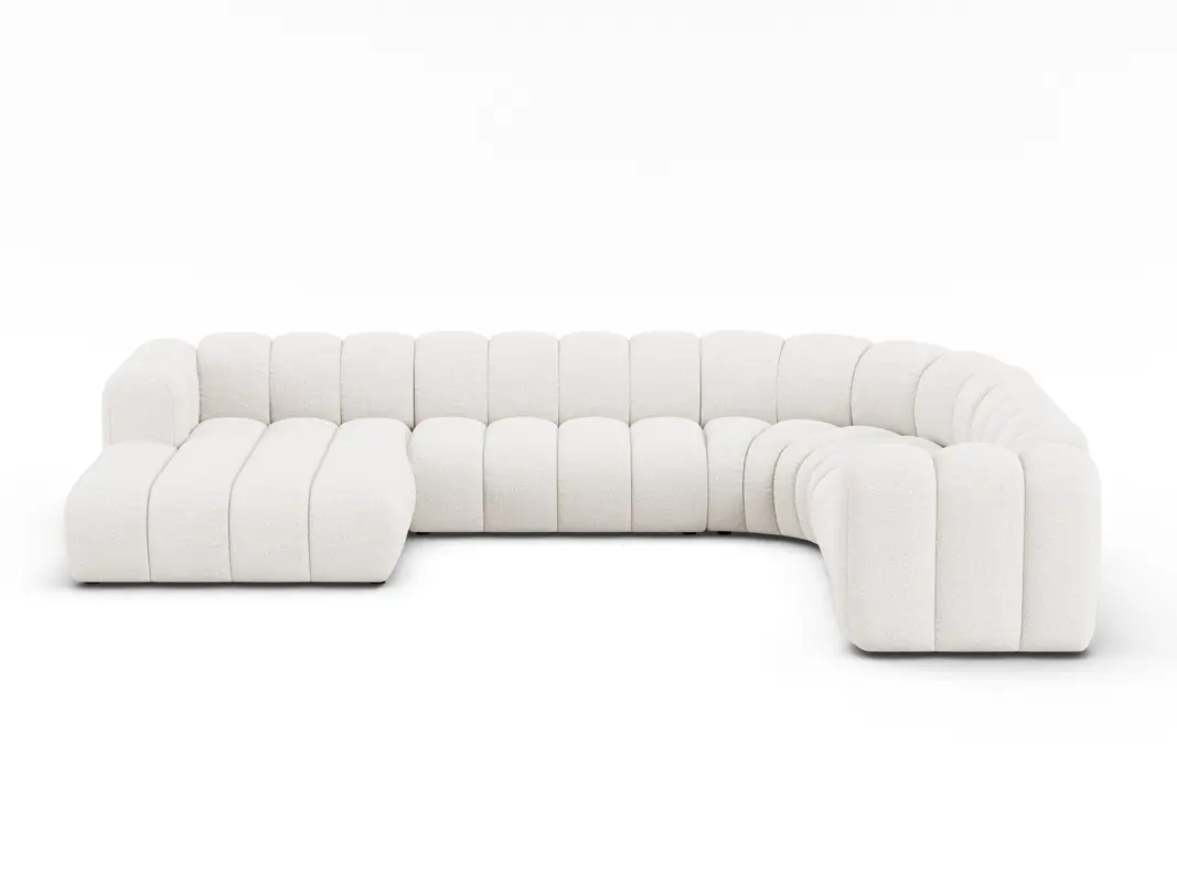 Lupine Boucle Modular Panoramic Ecksofa rechts 6 Sitzer