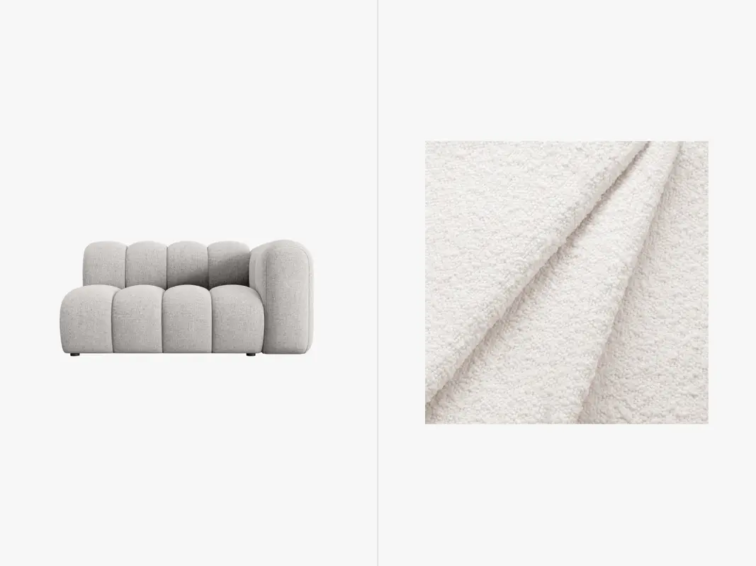 Lupine Boucle rechts Modular Sofa 2 Sitzer