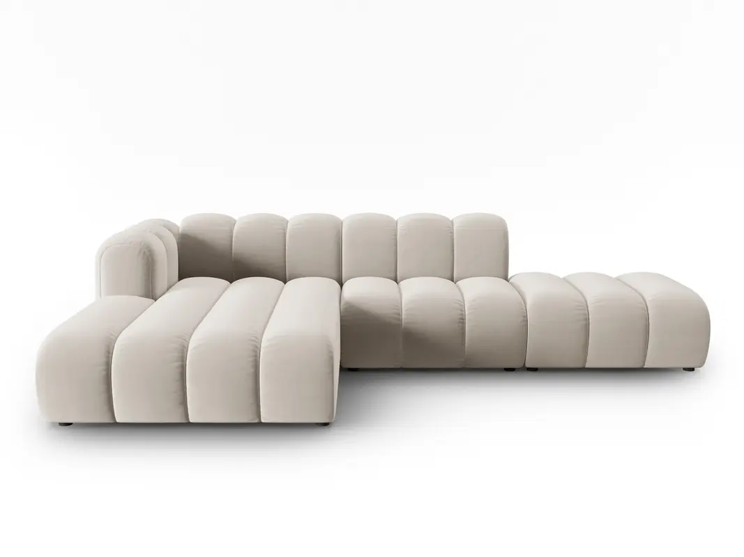 Lupine Velour modulares Ecksofa open links 5 Sitzer