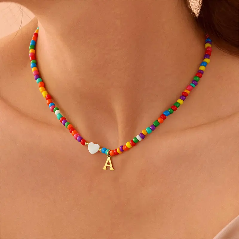 Luxus-Herz-Kette mit Perlen