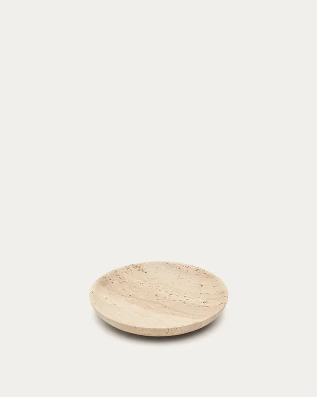 Madlena kleiner Tischaufsatz aus Travertin in Beige
