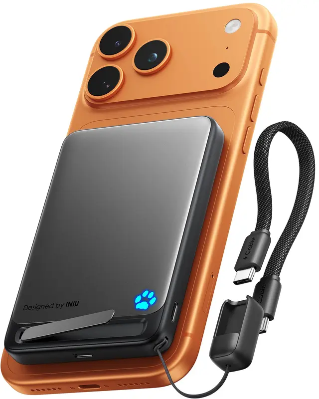 Magnetische Powerbank, Schwarz 10000mAh