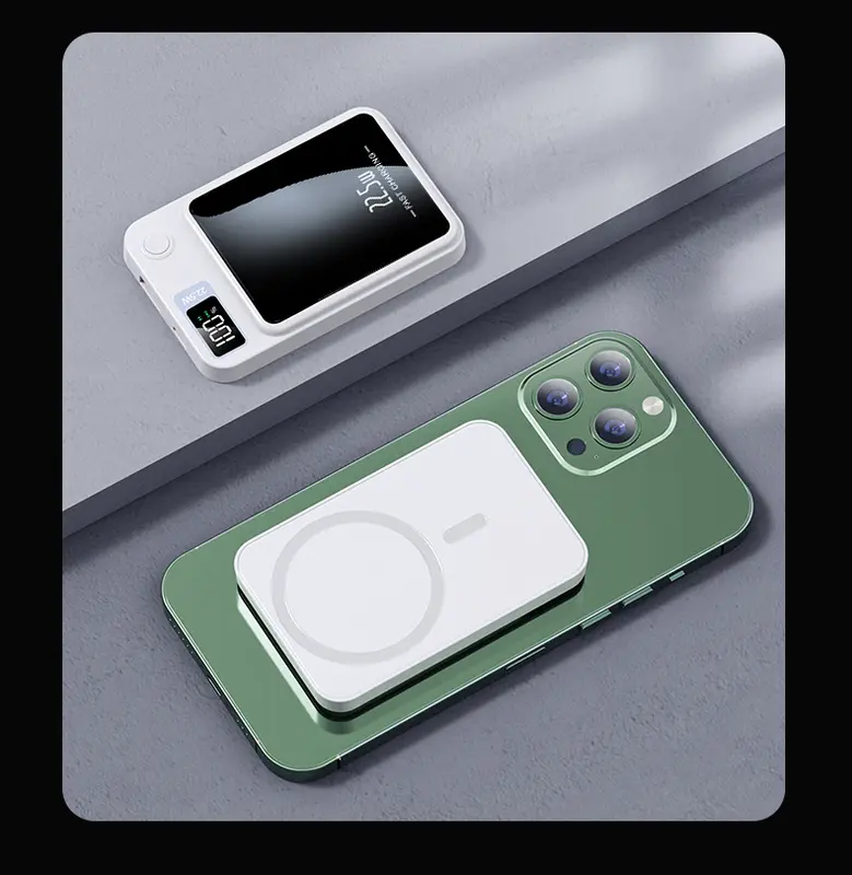 Magnetische Powerbank Weiss