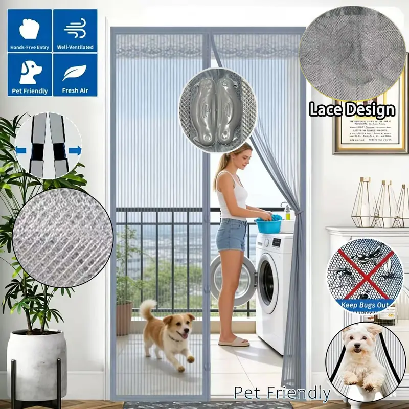 Magnetischer Fliegengitter-Vorhang mit Streifen