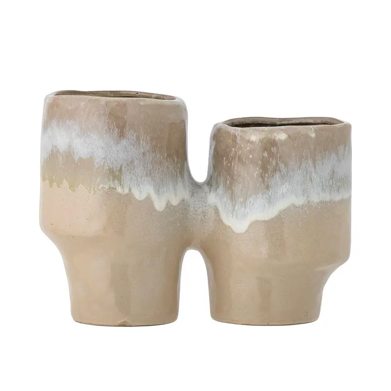 Maiak Blumentopf, Braun, Steingut