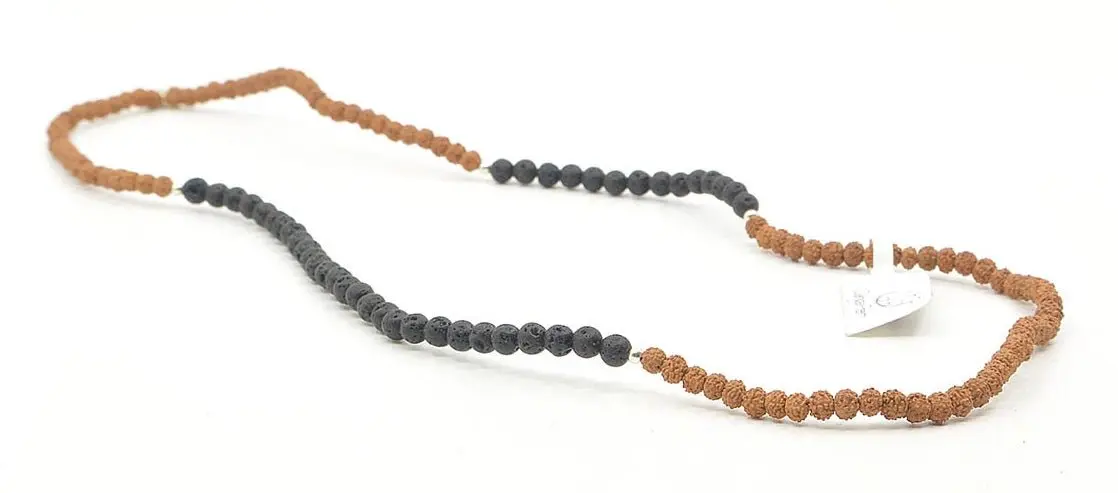 Mala kurz Rudraksha & Lavastein