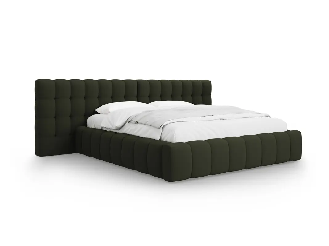 Mamaia Bett mit Stauraumfunktion mit doppeltem Headboard 160cm