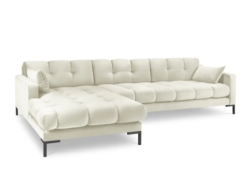 Mamaia Velour Ecksofa links 5 Sitzer