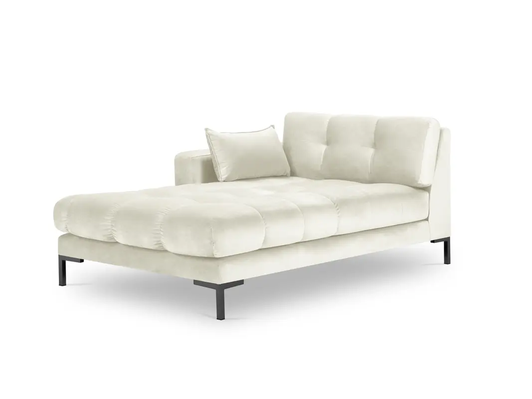 Mamaia Velour Sofa Chaise Lounge links 1 Sitz