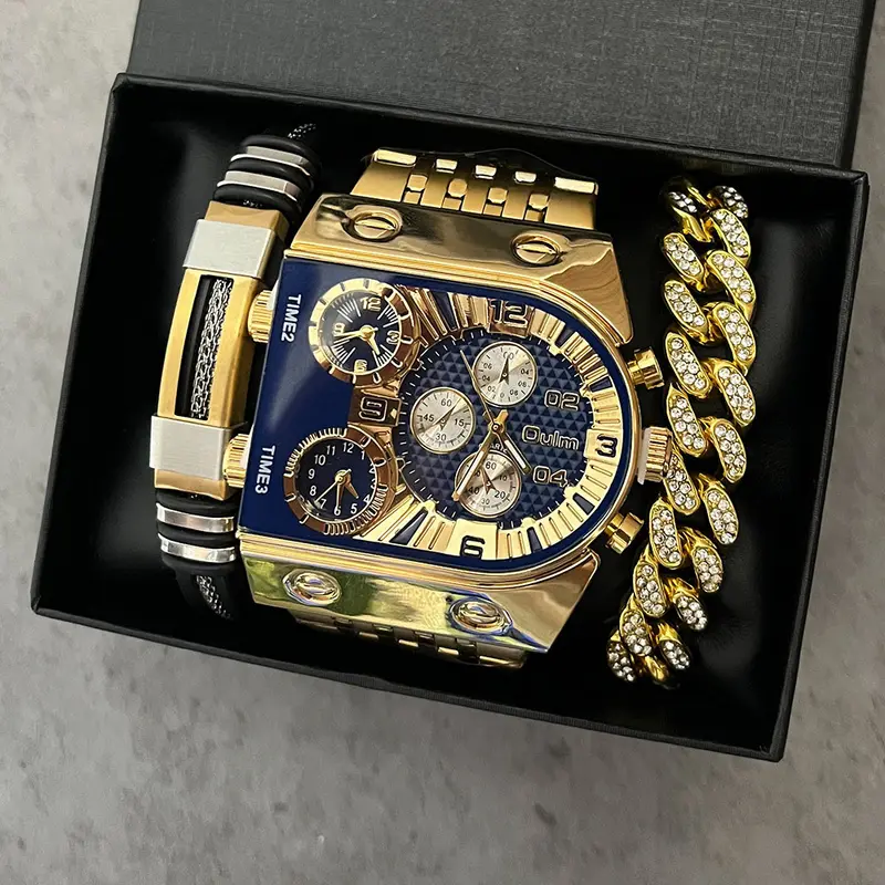 Männliche Armbanduhr mit mehreren Zeitzonen