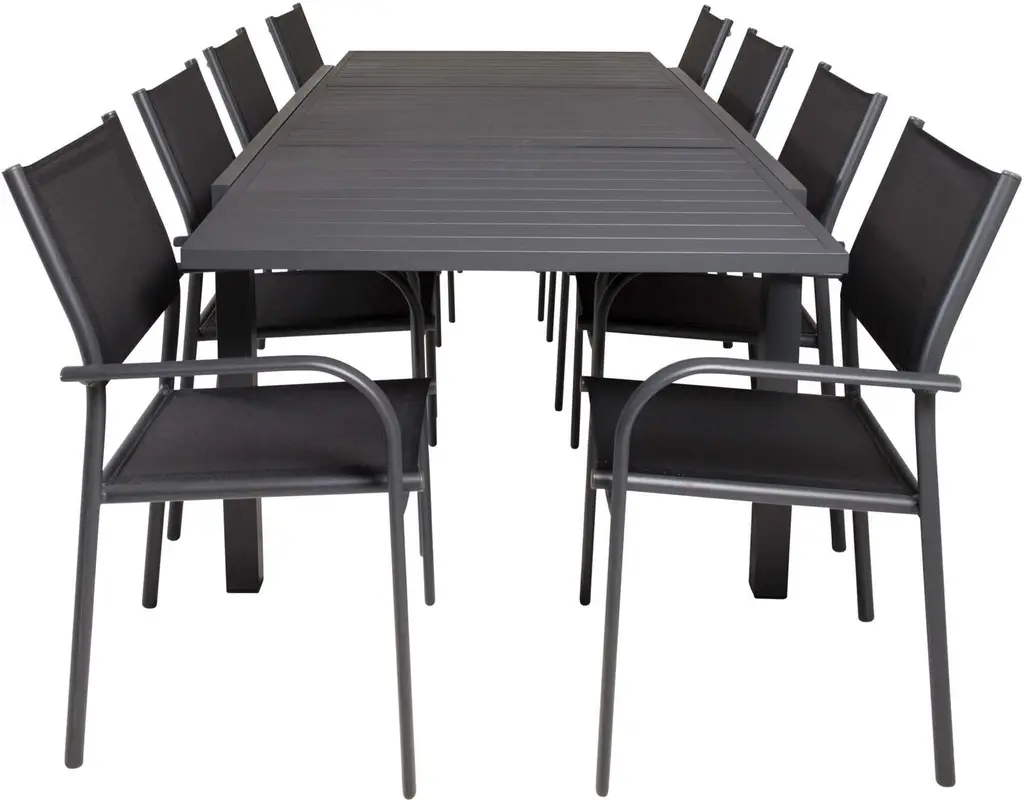 Marbella Outdoor-Tischset ausziehbar + Santorini 240cm/8St.