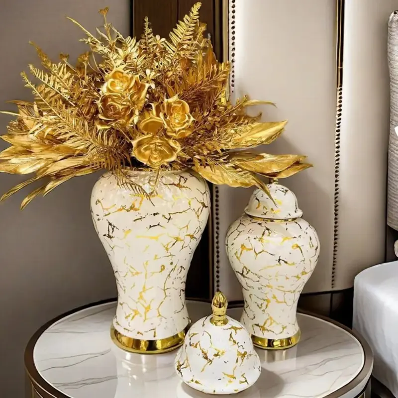 Marmor-Optik Vase Luxe 30 cm