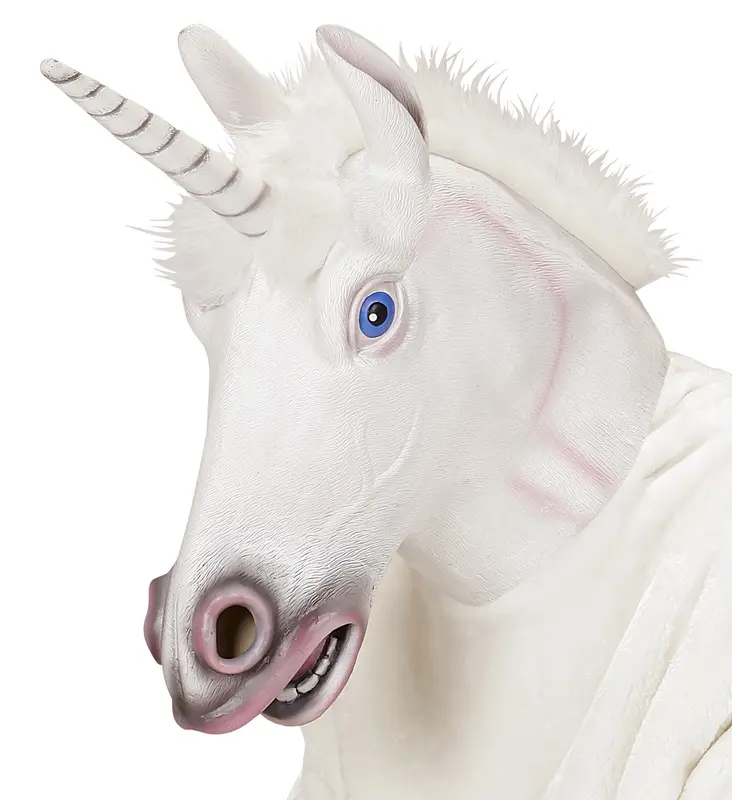 Maske Einhorn weiss