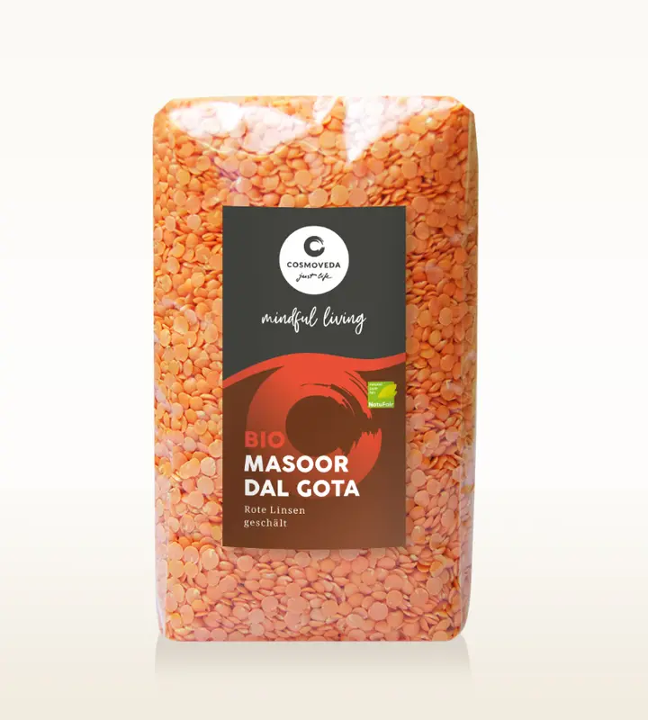 Masoor Dal Gota, Rote Linsen, Bio
