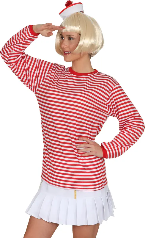 Matrosen Ringelpulli rot/weiss