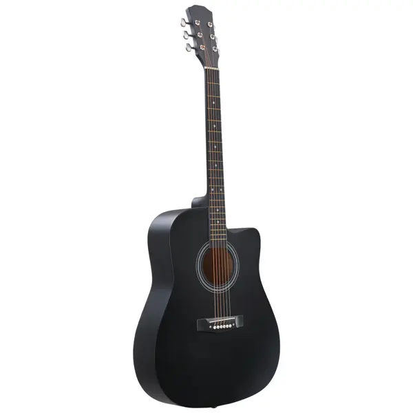 Mattschwarze 41-Zoll Dreadnought Akustikgitarre