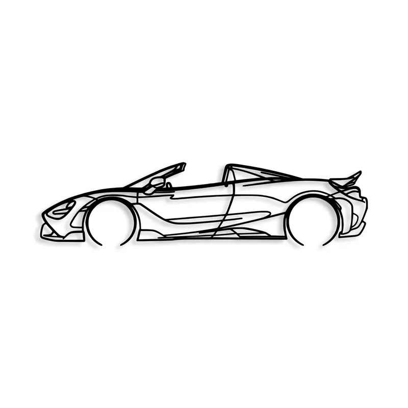 McLaren 720S Silhouette Wanddeko - Schwarz