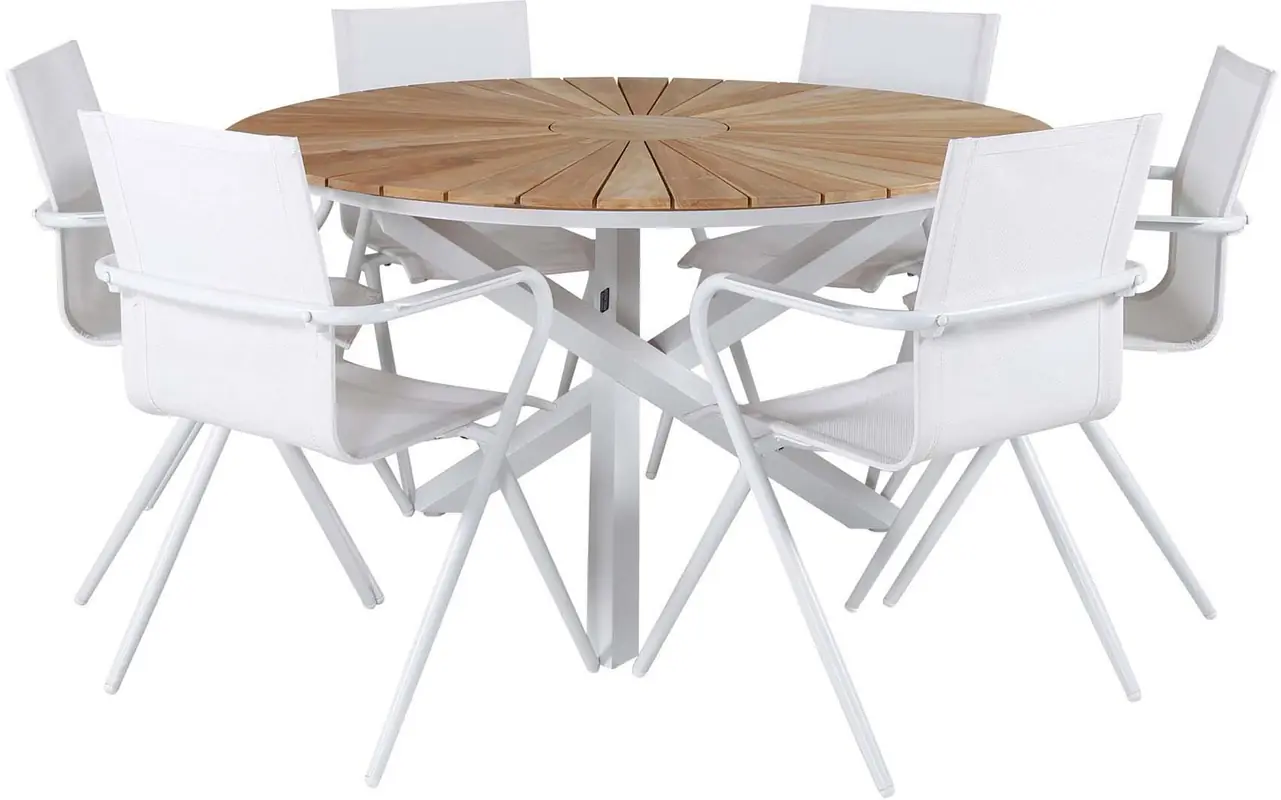 Mexiko Outdoor-Tischset + Alina ⌀140cm/6St.