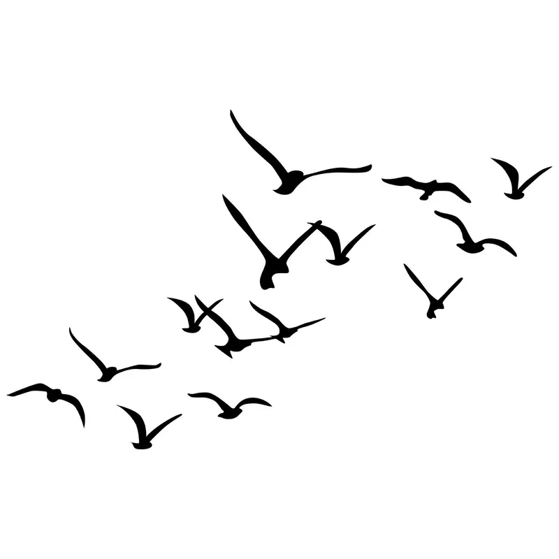Migration Wanddeko - Schwarz