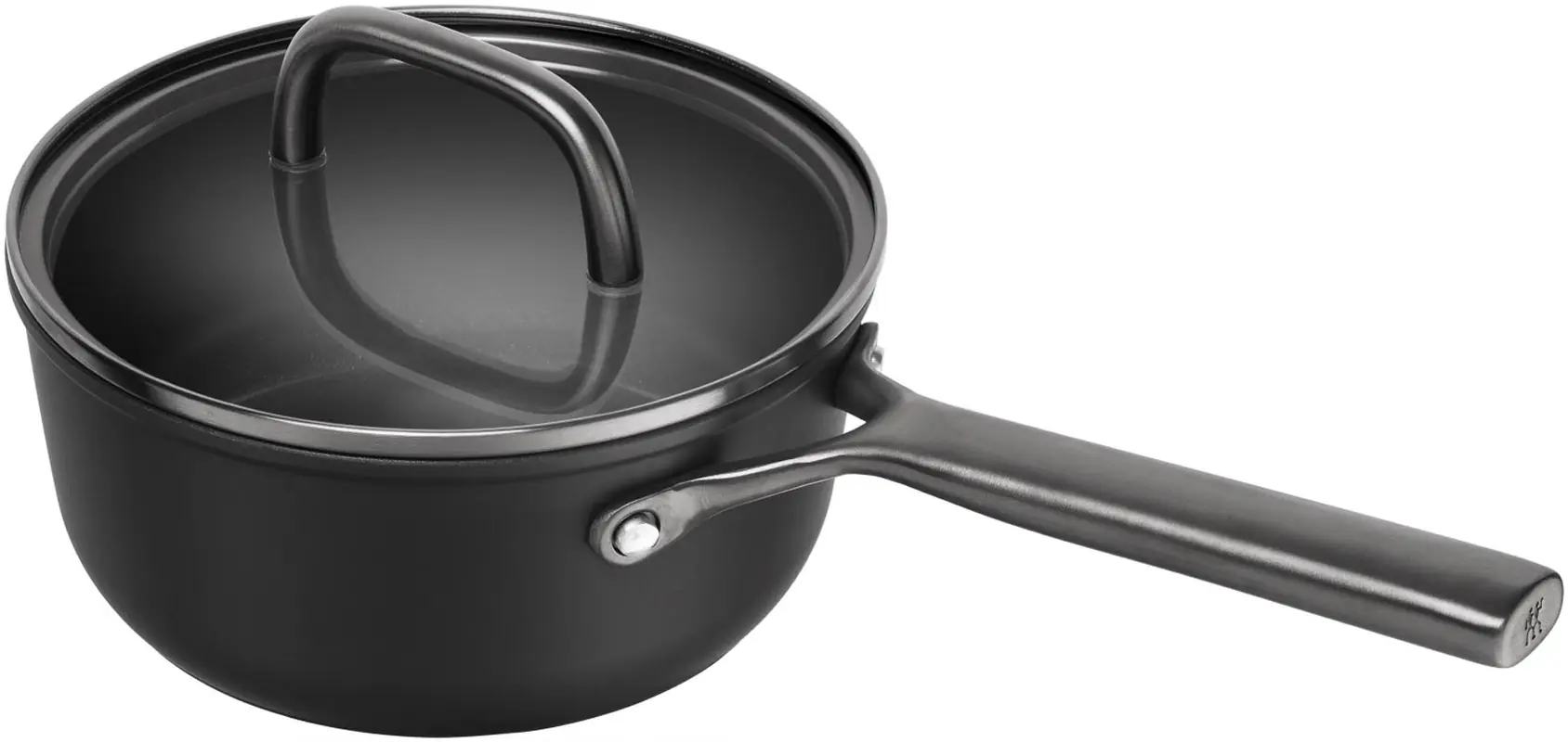 Milano Stielkasserolle mit Glasdeckel 18cm Schwarz